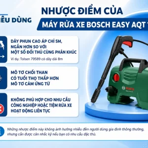Máy rửa xe Bosch Easy AQT 120: 1500W, áp lực 120 bar