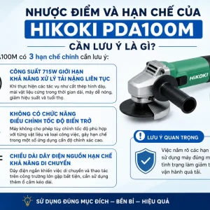 Máy mài góc Hikoki PDA100M: 715W, đá 100mm