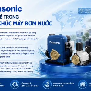 Máy bơm Panasonic A-130JACK: 125W, Tăng Áp Tự Động