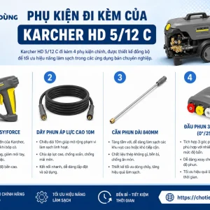 Máy rửa xe Karcher HD 5/12 C: 120 bar, 500L/h