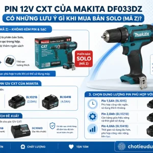 Máy khoan Makita DF033DZ: 12V, lực siết 30Nm nhỏ gọn