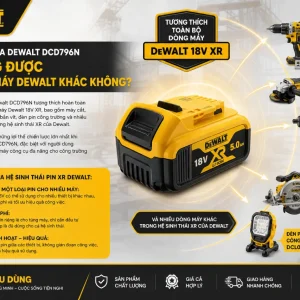 Máy khoan Dewalt DCD796N: 18V XR, Brushless, thân máy