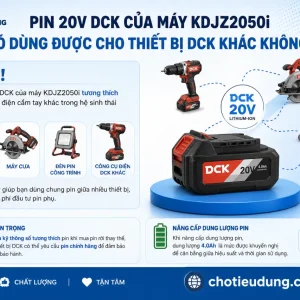 Máy khoan DCK KDJZ2050i: 20V, Brushless 50Nm
