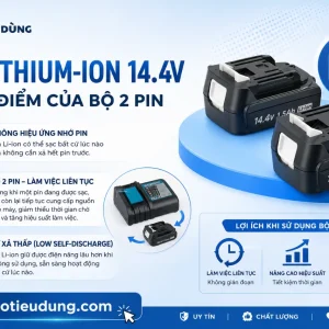 Máy khoan Makita DHP343SYE: 14.4V, lực siết 36Nm