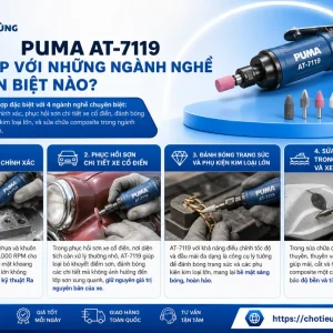 Máy Đánh Bóng Puma AT-7119: Đĩa 75mm, 18.000 RPM