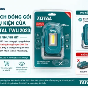 Đèn Làm Việc Dùng Pin Total TWLI2023: 20V, LED 1.5W, 150 Lumens