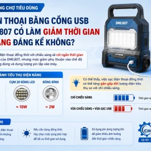 Đèn LED Makita DML807: 710lm, USB 2.1A, Pin 18V/14.4V