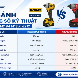 Máy Siết Bu Lông DeWalt DCF911M2: Pin 20V, Lực Mở 542Nm
