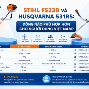 Máy cắt cỏ Stihl FS230: 1.55kW, động cơ 40.2cc