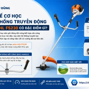 Máy cắt cỏ Stihl FS230: 1.55kW, động cơ 40.2cc