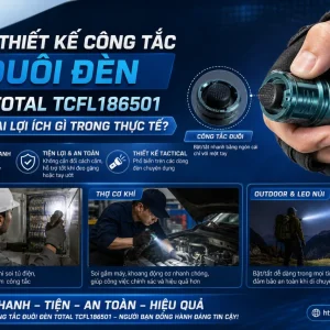 Đèn LED Total TCFL186501: Chiếu xa 200m, pin 18650