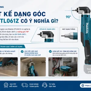 Máy Bắt Vít Góc Makita DTL061Z: 18V, Lực Siết 60Nm