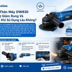 Máy mài góc DeWalt DW830: 1400W, tốc độ 10.000 v/p