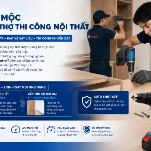 Máy bắt vít Bosch GDR 18V-215: Dùng pin 18V, lực xoắn 215Nm