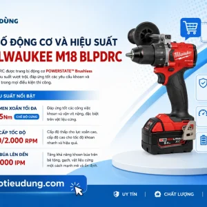 Máy Khoan Động Lực Milwaukee M18 BLPDRC: 60.5Nm, Không Chổi Than