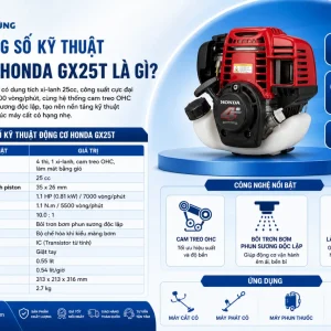 Máy Cắt Cỏ Honda GX25T: 4 Thì, 25cc, Tiết Kiệm Xăng