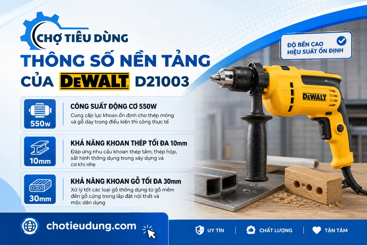 Thông Số Nền Tảng Của DeWalt D21003