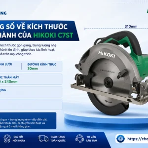 Máy Cưa Đĩa Hikoki C7ST: 1710W, Lưỡi 185mm Cắt Sâu 62mm