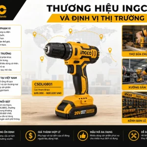 Máy bắt vít Ingco CSDLI0801: 8V, chỉnh lực 15+1