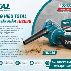 Máy thổi hút bụi Total TB2086: 800W, lưu lượng 4.5m³/phút