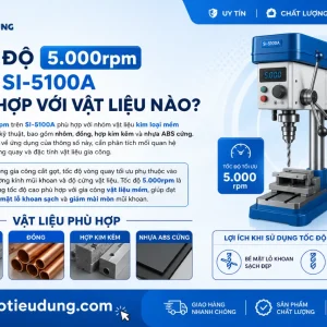 Máy Khoan Shinano SI-5100A: 5.000rpm, Đầu Kẹp 10mm Cho Kim Loại Mềm