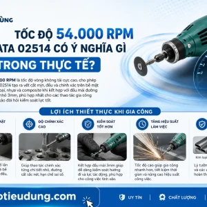 Máy mài khí nén dạng bút Sata 02514: 3mm, 54.000 RPM