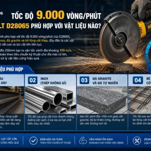 Máy mài góc DeWalt D28065: Dust Ejection, 9.000 vòng/phút