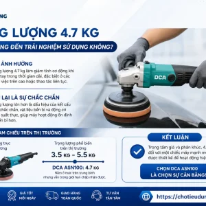 Máy đánh bóng DCA ASN100: 1400W, 6 cấp tốc độ