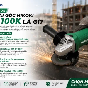 Máy mài góc Hikoki PDA100K: 705W, đá 100mm, 1.5kg