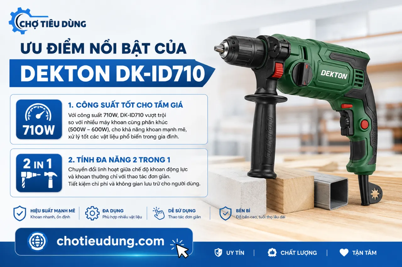 Ưu Điểm Nổi Bật Của Dekton DK-ID710