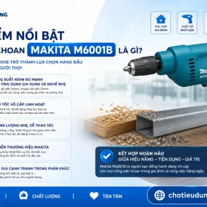 Máy Khoan Makita M6001B: 450W, Đầu Cặp 10mm Điều Tốc