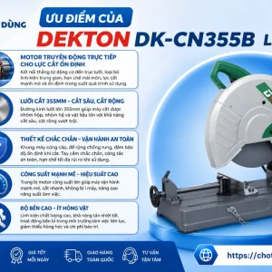 Máy cắt nhôm Dekton DK-CN355B: 2600W, lưỡi 355mm