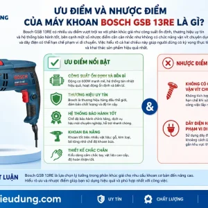 Máy khoan động lực Bosch GSB: 13RE, đầu cặp 13mm