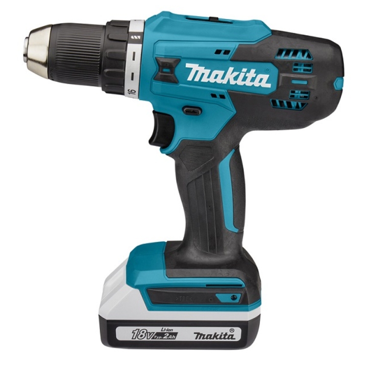 Máy khoan Makita DF488DWAE: Dùng pin 18V, lực siết 42Nm