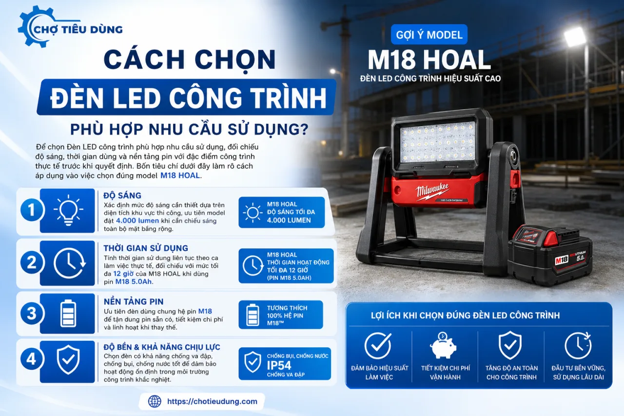 chọn Đèn LED công trình phù hợp nhu cầu sử dụng Cách chọn Đèn LED công trình phù hợp nhu cầu sử dụng