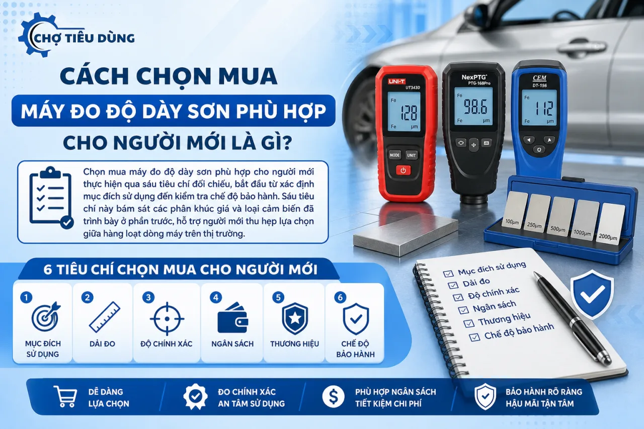 chọn mua máy đo độ dày sơn phù hợp cho người mới
