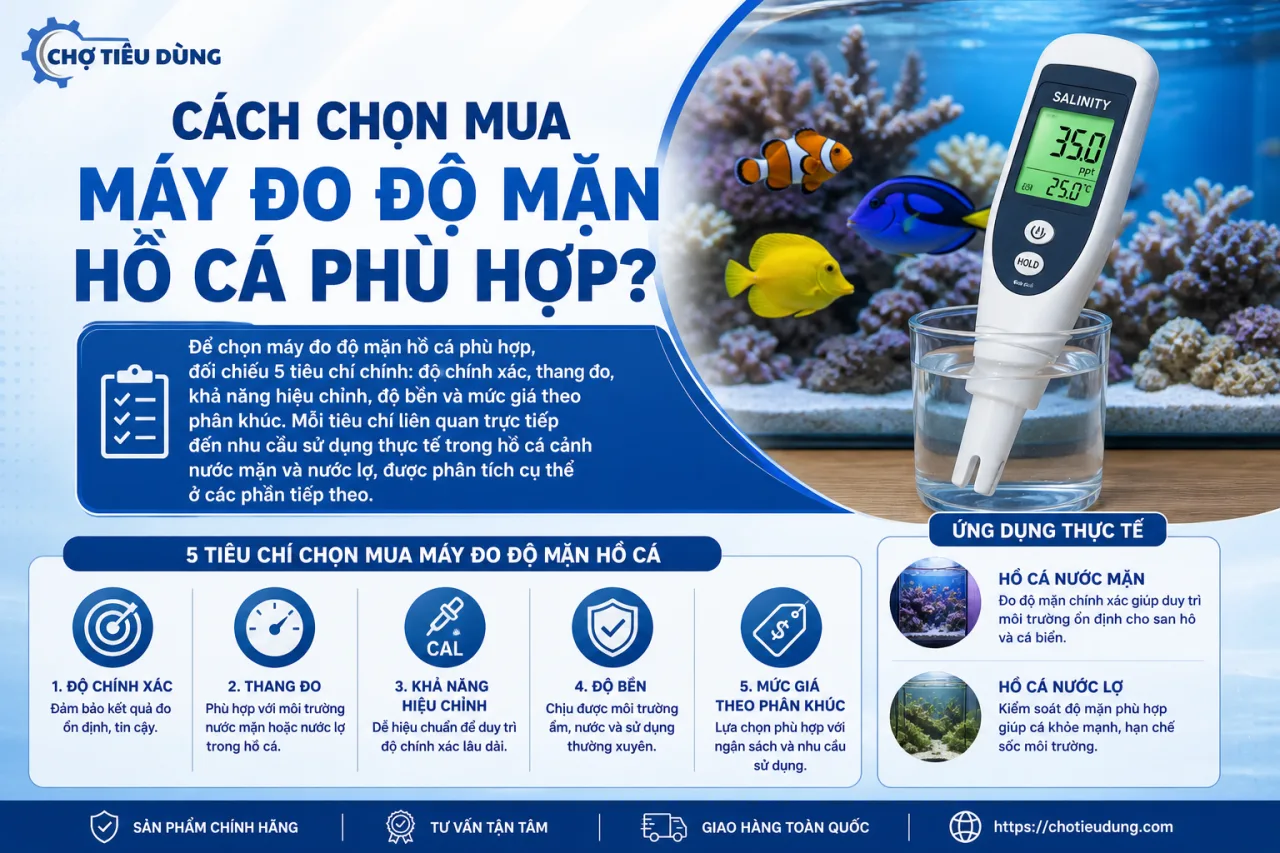 Chọn Mua Máy Đo Độ Mặn Hồ Cá Phù Hợp