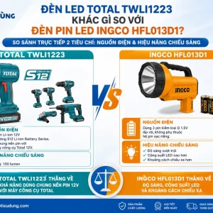 Đèn LED Total TWLI1223 khác gì so với đèn pin LED INGCO HFL013D1