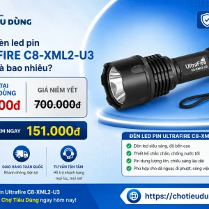 Giá bán đèn led pin Ultrafire C8-XML2-U3 hiện nay là bao nhiêu