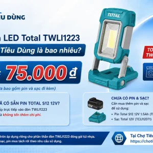 Giá Đèn LED Total TWLI1223 tại Chợ Tiêu Dùng là bao nhiêu