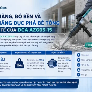 Hiệu năng, độ bền và khả năng đục phá bê tông thực tế của DCA AZG03-15