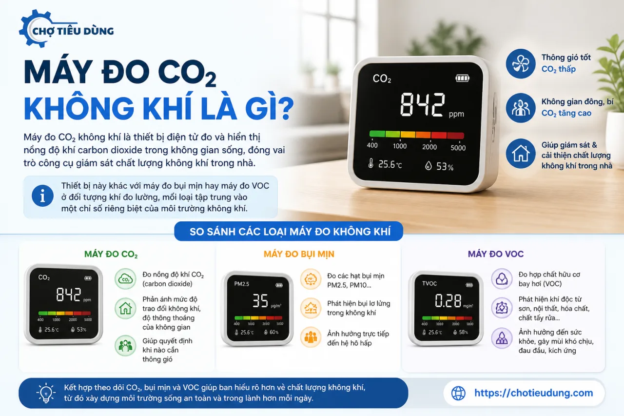Máy Đo CO₂ Không Khí