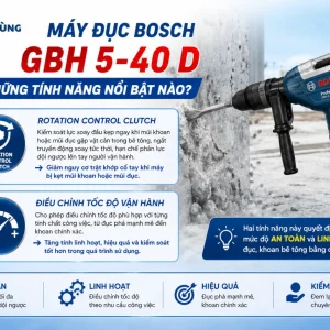 Máy đục Bosch GBH 5-40 D có những tính năng nổi bật nào