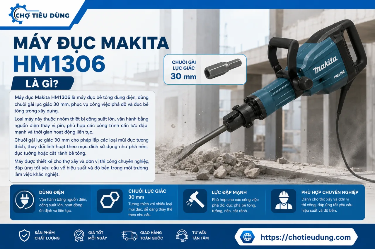 Máy đục Makita HM1306 Máy đục Makita HM1306