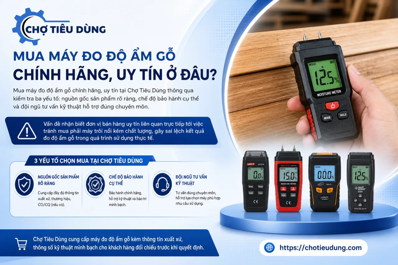 Mua máy đo độ ẩm gỗ chính hãng, uy tín ở đâu