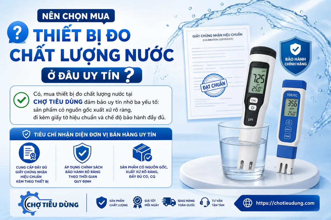 Nên chọn mua thiết bị đo chất lượng nước ở đâu uy tín