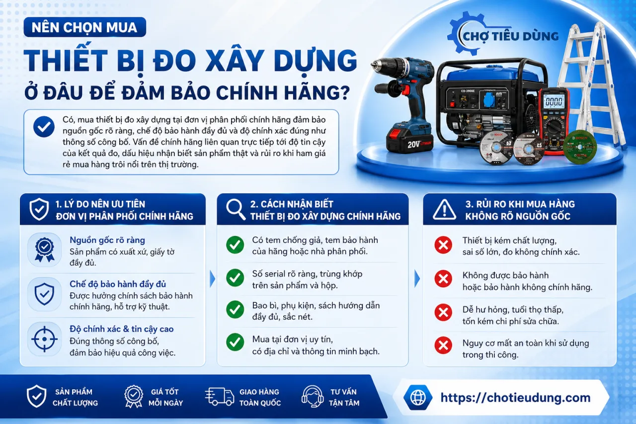 Nên Chọn Mua Thiết Bị Đo Xây Dựng Ở Đâu Để Đảm Bảo Chính Hãng