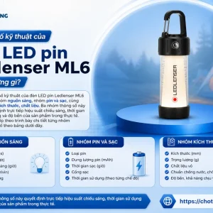 Thông số kỹ thuật của đèn LED pin Ledlenser ML6 gồm những gì