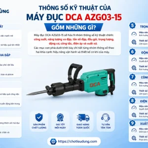 Thông số kỹ thuật của Máy đục DCA AZG03-15 gồm những gì