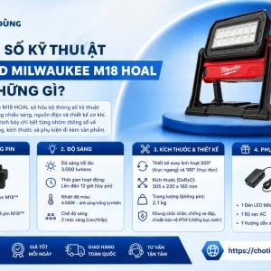 Thông số kỹ thuật Đèn LED Milwaukee M18 HOAL gồm những gì